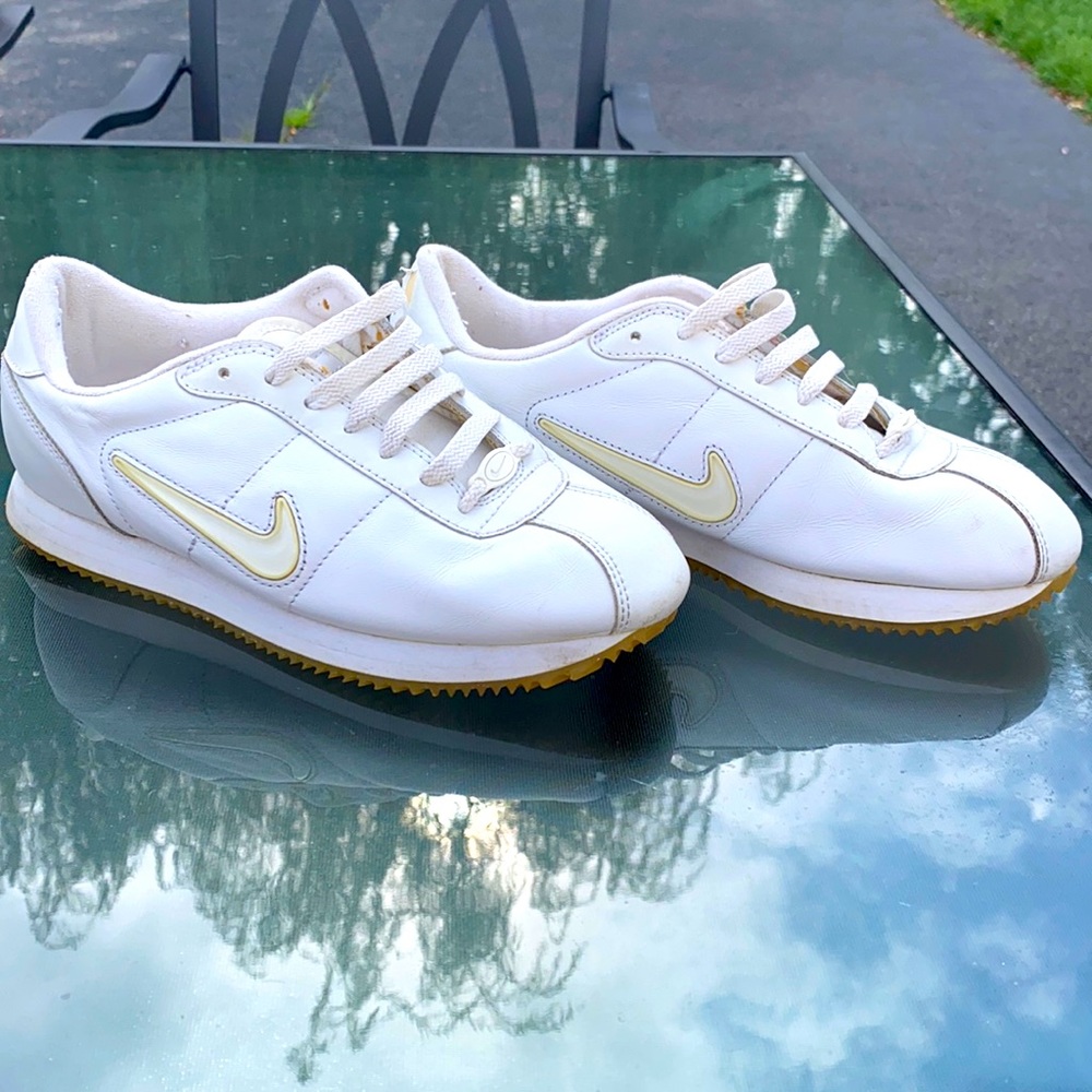 NIKE CORTEZ: All white, size 9.5 in women
